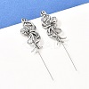 Octopus 316 Stainless Steel Ear Wrap Crawler Hook Earrings AJEW-C044-18AS-1