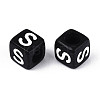 Initial Acrylic Horizontal Hole Beads X-OACR-ZX006-35S-2