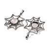Natural Rose Quartz Spider Web Pendants G-Q163-09AS-06-2