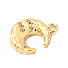 Brass Micro Pave Cubic Zirconia Charms KK-C117-12G-C-2