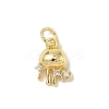 Brass Micro Pave Cubic Zirconia Charms ZIRC-I356-13G-06-1