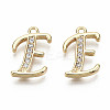 Brass Micro Pave Clear Cubic Zirconia Pendants LS-KK-S360-053E-NF-2
