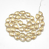 Electroplate Glass Beads Strands EGLA-S151-25x18mm-M-2