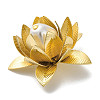 Rack Plating Brass Pendants With ABS Imitation pearls KK-S406-04G-A-2