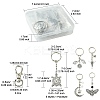 10Pcs 5 Styles Tibetan Style Alloy Kcychain KEYC-FS0001-05-4