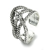 Snake Alloy Open Cuff Rings RJEW-K275-61AS-1