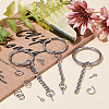 304 Stainless Steel Keychain Ring STAS-UN0003-23P-6