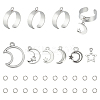 DIY Charms Cuff Ring Making Kit DIY-UN0004-86-1
