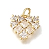 Brass Pave Cubic Zirconia Charms CU-CBAEEA8-13A-G-1