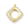 Brass Plastic Pearl Pendants KK-M322-52G-1