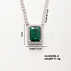 Elegant Brass Micro Pave Cubic Zirconia Pendant Necklaces EL0204-4-1