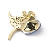 Real 18K Gold Plated Rack Plating Brass Micro Pave Clear Cubic Zirconia Pendants KK-C015-15G-11-3