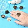 Vintage Adjustable Iron Finger Ring Components Alloy Cabochon Bezel Settings LS-X-PALLOY-Q300-09AB-NR-2