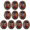 10Pcs 1-Hole Alloy Rhinestone Shank Buttons BUTT-GF0003-52A-1