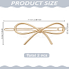 2Pcs Metal Clip Hair Barrettes PHAR-LP0001-16-2