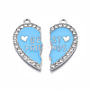 Alloy Enamel Split Pendant ENAM-S130-25B-2