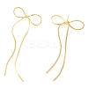 Brass Bowknot Stud Earrings KK-Z033-29G-2
