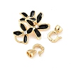 Brass Micro Pave Clear Cubic Zirconia Fold Over Clasps KK-U043-09G-01-2