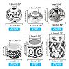 120Pcs 6 Style Tibetan Style Alloy Beads TIBE-NB0001-21-2