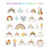 25Pcs 25 Style Light Gold Alloy Enamel Pendants ENAM-YW0001-82-2