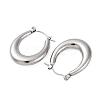 Non-Tarnish 304 Stainless Steel Chunky Oval Hoop Earrings for Women EJEW-F283-08P-1-2
