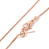 Brass Box Chain Necklaces for Women NJEW-G084-09RG-2