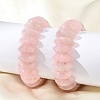 Bicone Natural Rose Quartz Beads Stretch Bracelets for Women BJEW-C097-05C-3