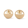 Half Round Hollow 304 Stainless Steel Stud Earrings for Women LS-EJEW-Z017-01G-1