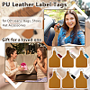 DIY PU Leather Label Tags Keychain Making Kits DIY-OC0014-34-5