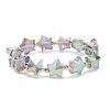 Glass Star Beaded Stretch Bracelet for Women BJEW-JB08273-4