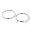 Non-Tarnish Ring 304 Stainless Steel Hoop Earrings for Women Men EJEW-B049-01G-P-2