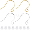 10 Pairs 2 Colors 925 Sterling Silver Earring Hooks STER-BBC0006-50-1