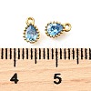 Brass Pave Cubic Zirconia Pendants KK-V011-21G-B-3