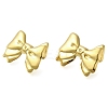 Ion Plating(IP) 304 Stainless Steel Bowknot Stud Earrings EJEW-I312-09G-2