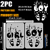 Fingerinspire 1 Set Baby Theme PET Hollow Out Drawing Painting Stencils DIY-FG0005-27-2