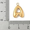 304 Stainless Steel Initial Pendants STAS-S186-12A-G-3