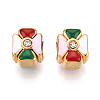 Ion Plating(IP) 304 Stainless Steel European Enamel Beads STAS-N114-22G-1