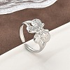 304 Stainless Steel Open Cuff Rings for Women RJEW-A079-02A-P-2