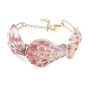 Natural Scallop Shell Bangles for Women BJEW-TA00748-3