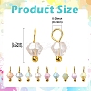 100Pcs 10 Colors Glass Pendants PALLOY-YW00100-3