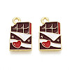 Valentine's Day Alloy Enamel Pendants ENAM-T023-20A-1
