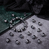 200Pcs Spray Printed Opaque Acrylic European Beads SACR-UN0001-07-2