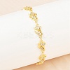 Brass Micro Pave Clear Cubic Zirconia Link Chain Bracelets for Women BJEW-A090-10E-G-3