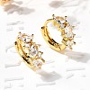 Brass Hoop Earrings EJEW-S256-03A-G-1