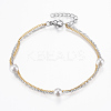 Two Tone 304 Stainless Steel Bracelets BJEW-G580-03-1