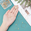40Pcs 10 Style 304 Stainless Steel Wire Pendants STAS-UN0030-28-4