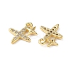Brass Micro Pave Cubic Zirconia Charms X-KK-F872-13G-2