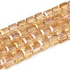 Electroplate Glass Beads Strands EGLA-R030-6x6mm-03-1