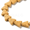 Triangle Dyed Natural Lava Rock Beads Strands G-O126-04A-08-3