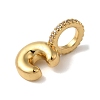 Brass Micro Pave Cubic Zirconia Pendants KK-K345-13C-G-2